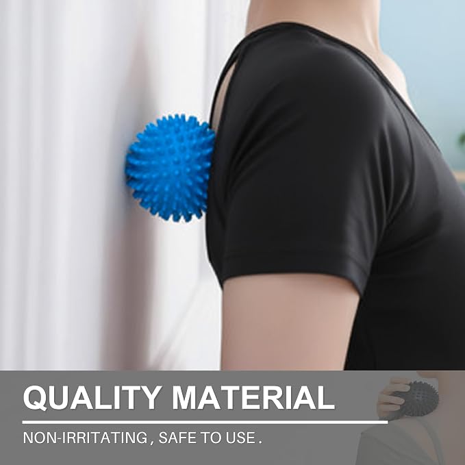 LEZER Spiky Massage Ball, Trigger Massage Point, Plantar Fasciitis, Deep Tissue Myofascial Release Tool, Foot Massager, Muscle Knot Relief, Physical Therapy, Set of 3