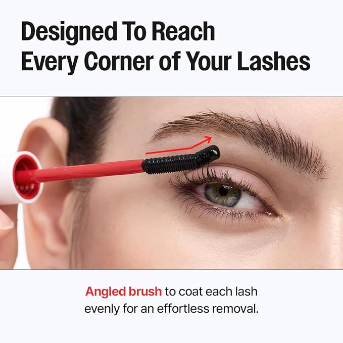 CLIO Kill Lash Mascara Remover, Oil Cleanser With Curved Precision Brush, Fast & Speedy Removal For Waterproof Superproof Mascara, No-Rubbing Gentle Lash Care, Non-Irritation, Non-residue