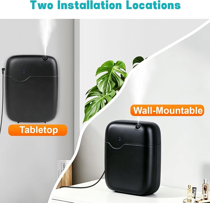 Scent Air Machine for Home, Bluetooth Smart Cold Air Scent Machine with 400ml Oil Bottle, 2000 Sq.Ft Coverage Aromatherapy Diffusers for Large Room Home Hotel Office Spa with App Control (Black)
