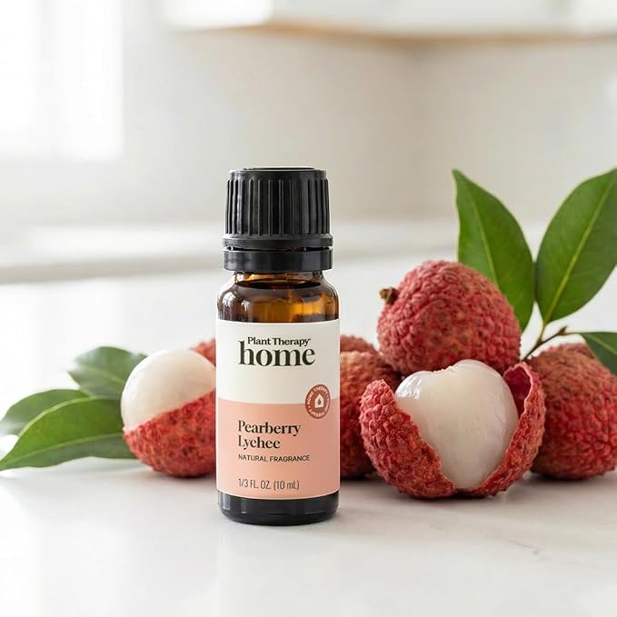Plant Therapy Home Pearberry Lychee Natural Fragrance 10 mL (1/3 oz) Bright, Fun & Fruity Scent, Enlivens Your Home Atmosphere, Long-Lasting Natural Fragrance