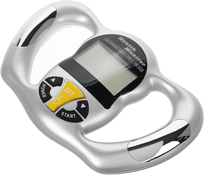 Mobestech Handheld Body Fat Tester with Handle Digital Bmi Analyzer Home Body Fat Monitor Fitness and Weight Management