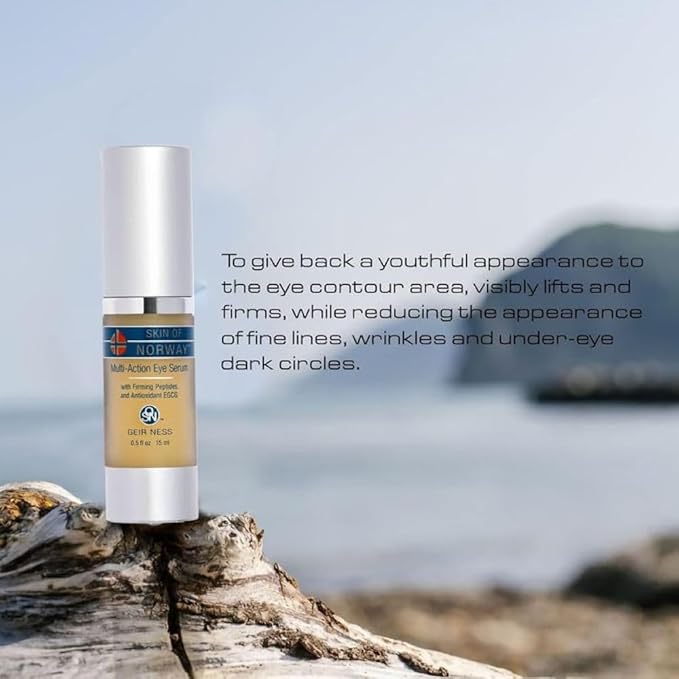 Geir Ness Skin of Norway Multi-Action Eye Serum - Firming Peptides - Illuminate Dark Circles - for Tired and Puffy Eyes