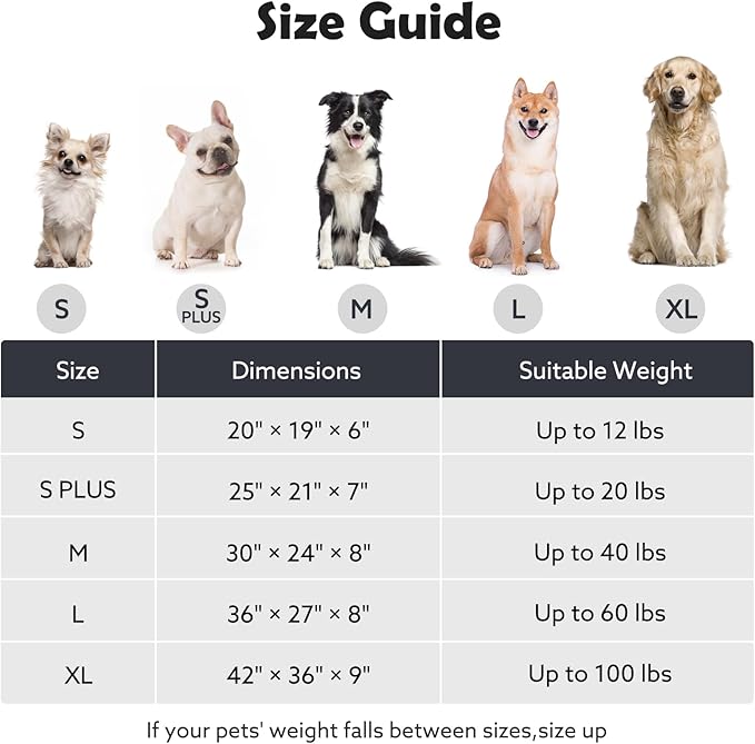 JOEJOY Large Dog Beds Large Sized Dog, Removable Washable Cover Orthopedic Soft Faux Rabbit Fur Pet Bed, Anti-Slip Fluffy Plush Faux Rabbit Fur Puppy Bed, 36"x27"x8", Leopard Print, Grey