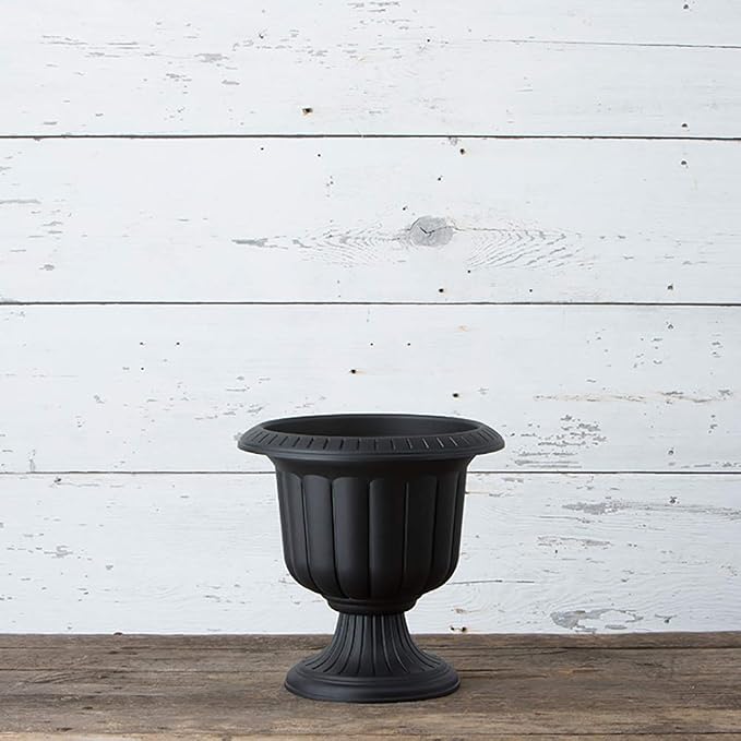 Root & Vessel, Classic Urn Planter, Black, 14-Inch