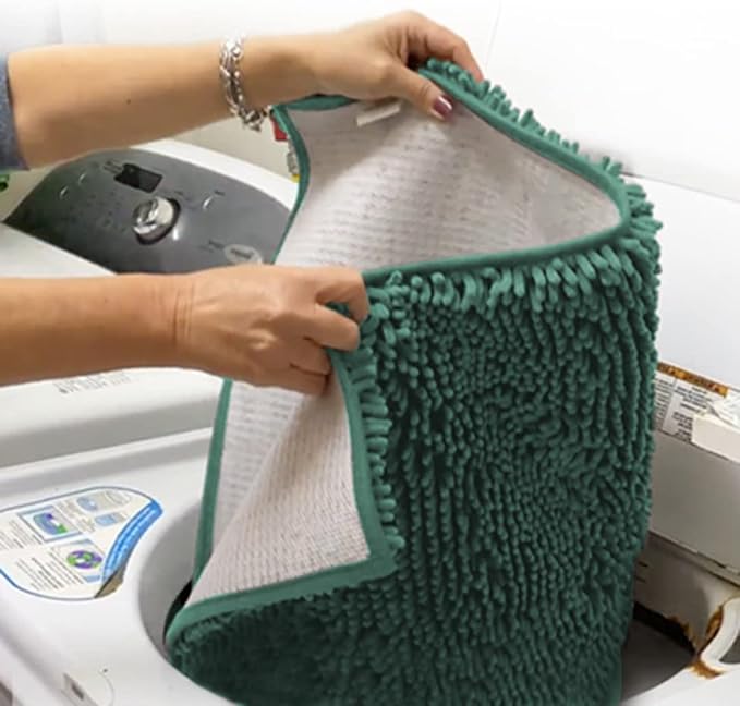 Muddy Mat® | Super Water Absorbent Door Mat Indoor, Microfiber Quick Dry Chenille Entryway Rug,Slip Resistant Front Door Mat,Indoor Mats for Entryway,Machine Washable Pet Rug, Seafoam Green 30"x19"