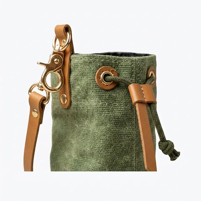 Ecoemanations Waxed Canvas Dog Treat Pouch & Poop Bag Dispenser Set