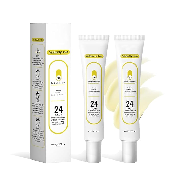 Revive Retinol Eye Cream with Peptide | Anti-Aging Treatment Reduces Wrinkles for Face and Neck, Fine Lines, Firms & Hydrates for All Skin Types | Boosts Collagen, Improves Skin Texture | 1.35oz, 2PCS