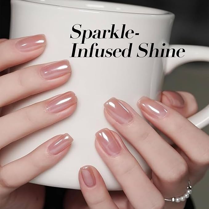 AZUREBEAUTY Glitter Pearl Nail Polish, Quick Dry Salon-Quality Lacquer, Long Lasting Air Dry Formula, Smooth Glossy Finish for Nail Art