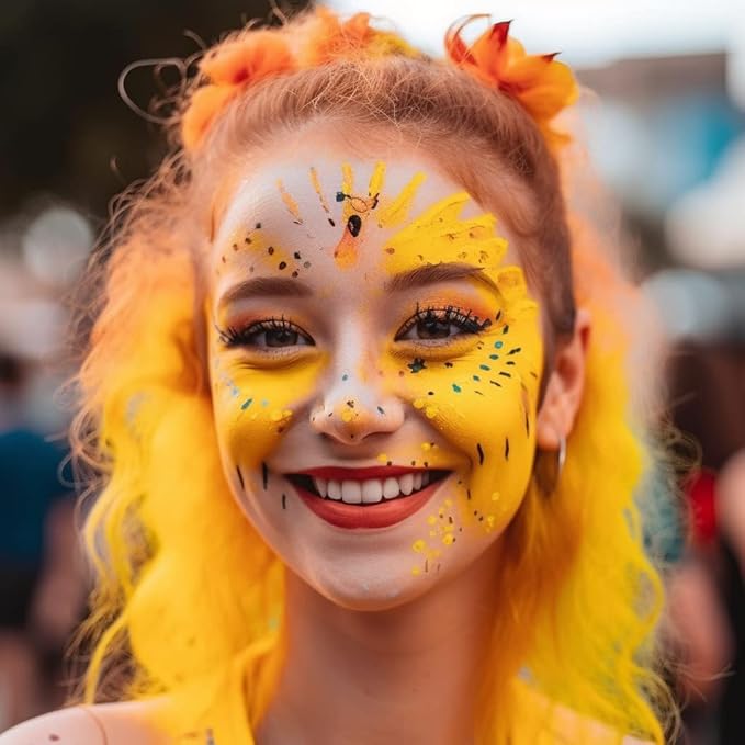 Face and Body Paint Light Yellow (30gm)Non-Toxic High-Quality Paint for Children and Adults Halloween Makeup, Costumes, Festivals