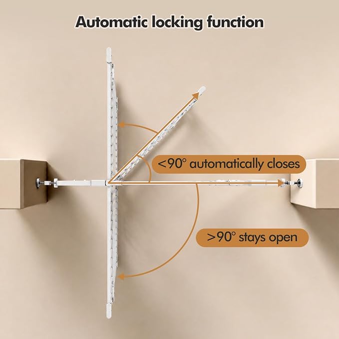 51" Extra Tall Pet Gate for Cats & Dogs, 31.9–42.5" Wide, White | Indoor Pet Gate,Fits widths of 31.9-42.5“,51" Extra Tall, Pressure or Hardware Mount