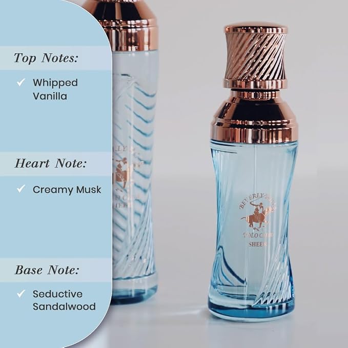 Beverly Hills Polo Club SEXY BLUE - Perfume for Women with Notes of Vanilla, Musk & Sandalwood- Sweet Floral Fragrance Scent - Eau De Parfum Spray 3.40fl.oz / 100ml