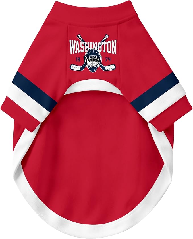 Washington Dog Clothes Personalized Pet T Shirt for Dogs Gift | Custom Name Number Jersey Style Pet Shirt for Dog