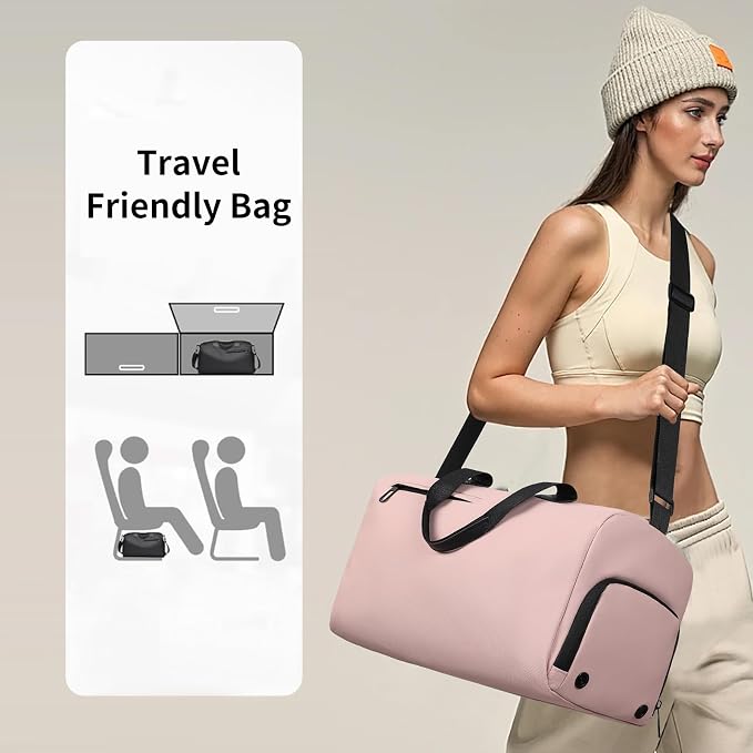 Handbag for Women Yoga Bag Large Capacity Yoga Pad Buckle with Shoe Compartment Water Bottle Sports Gym Bag Travel
