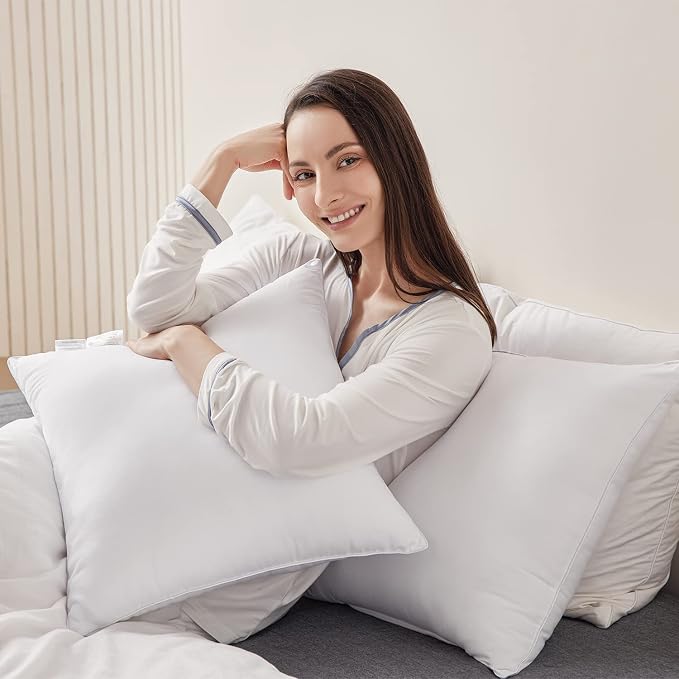 Qeils 12 x 20 Pillow Inserts Set of 2 White Throw Pillow Inserts with Soft Polyester Cover - Rectangle Square Interior Sofa Pillow Inserts Decorative Pillow Insert White Couch Pillow