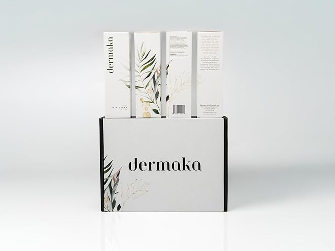 Dermaka Skin Cream, 4 Pack Skin Care Cream (4oz) - Moisturizer for Sensitive Skin with Vitamin A & E