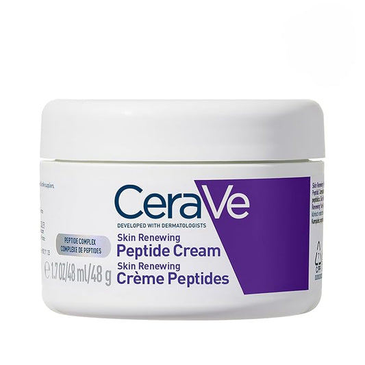 CeraVe Skin Renewing Night Cream, Niacinamide, Peptide Complex, and Hyaluronic Acid Moisturizer for Face, 1.7 Ounce, Packaging may Vary