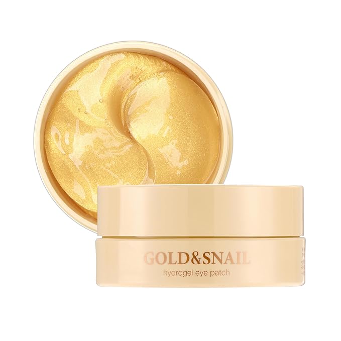 Petitfee Gold & Snail Hydrogel Eye Patch 60ea (30pairs) - 24k Gold Snail Eye Mask for Firming, Healthy Skin, Hydrating, Skin Elasticity, Snail Secretion Filtrate, Bamboo Extract, Green Tea Extract