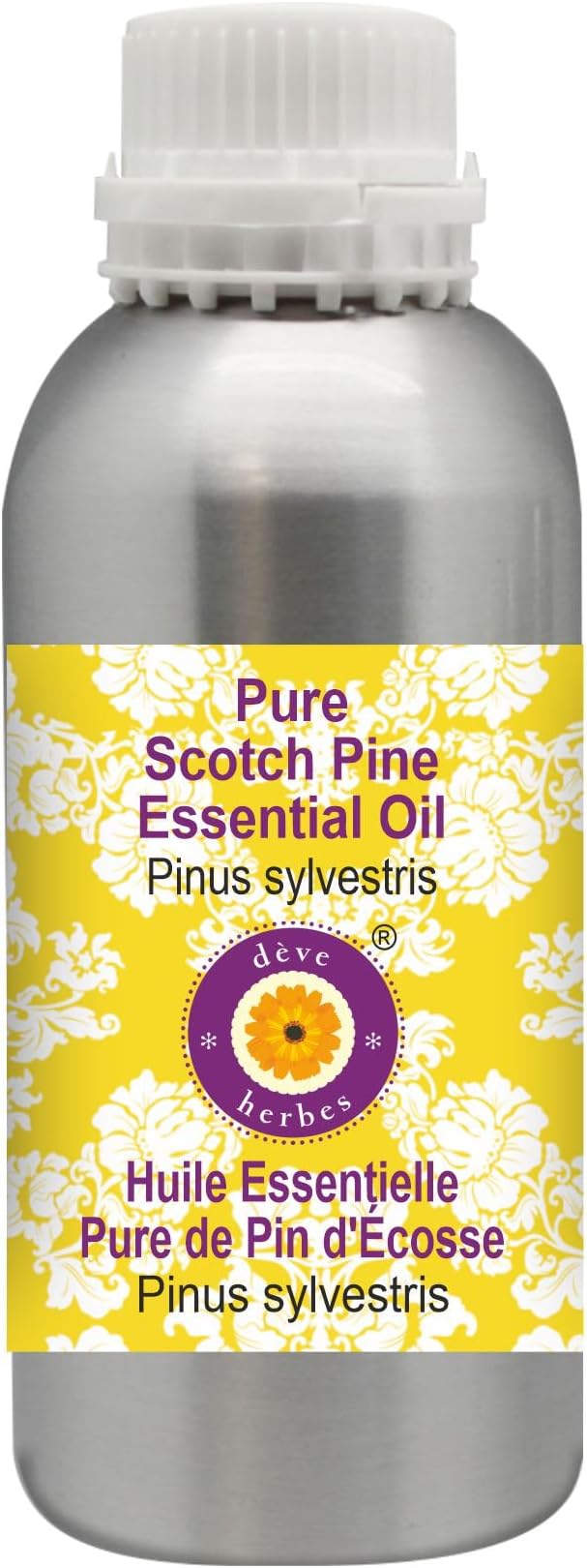 Deve Herbes Pure Scotch Pine Essential Oil (Pinus sylvestris) Steam Distilled 630ml (21 oz)