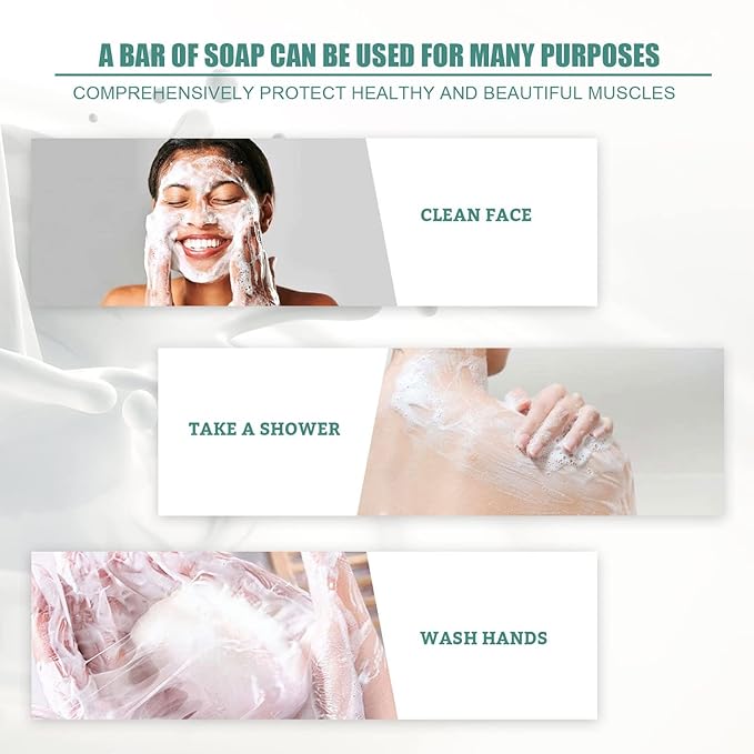 2PCs SkinFerm Collagen Milk Whitening Soap, Silk Protein Skin Repair Soap, Exfoliating and Brightening Soaps for Dull, Uneven Skin, Smooth And Soft Complexion for Face & Body