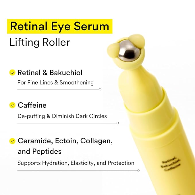 Abib Eye Treatment Duo – Collagen Eye Cream Tube + Retinal Eye Serum Roller for Dark Circles & Puffiness