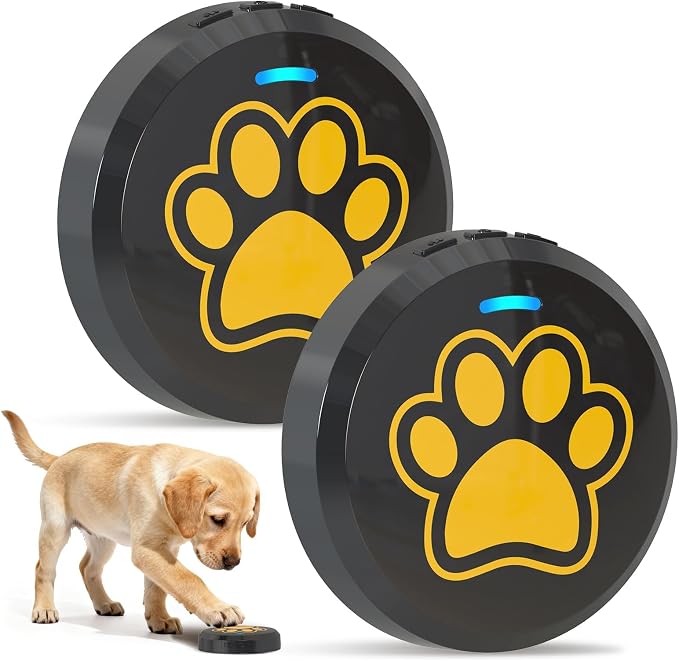 ChunHee Dog Bells to Go Outside, Touch Activated Dog Door Bell for Potty Training, Dog Bell for Door with 36 Built-in Sounds & Voice Commands, 5 Adjustable Volume Levels, Puppy Training Bell for Dogs