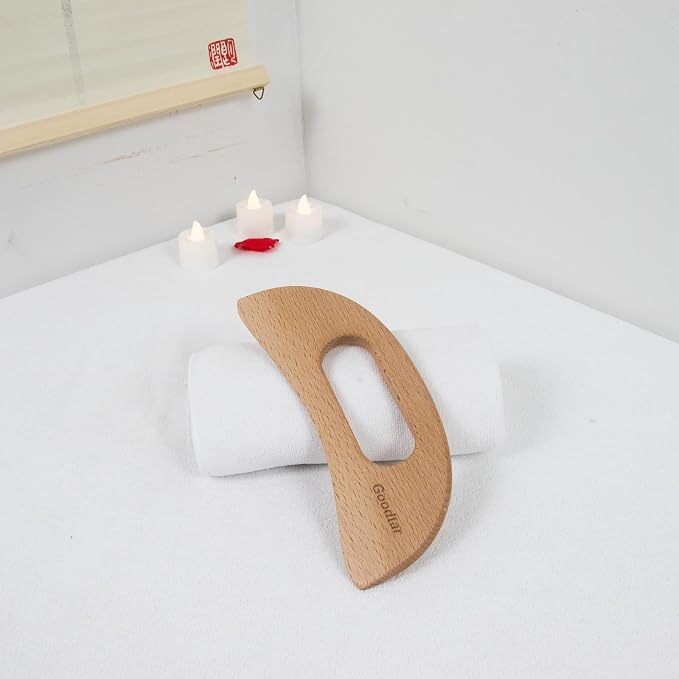 Wooden Cellulite Massager, Body Guasha Tool Wooden Guasha Tool for Body Guasha Wood Stick Massage Tool Lymphatic Drainage Body Muscle Relaxing- Wood Therapy Release Back Legs Shoulder Pain