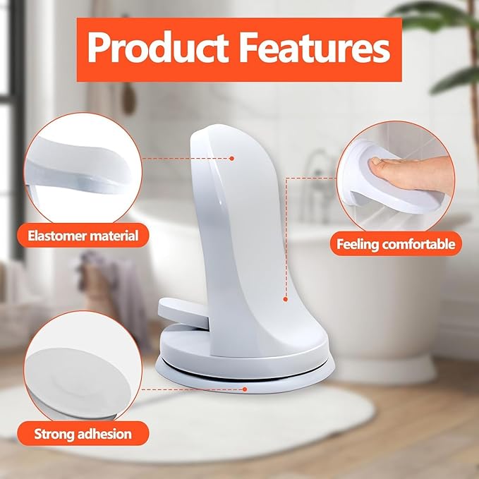 Shower Step - Shower Foot Rest for Shaving Legs, No-Hole Design, Strong Suction Cup, Non-Slip Bathroom Foot Pedal for Inside Shower Shaving Legs (1Pc