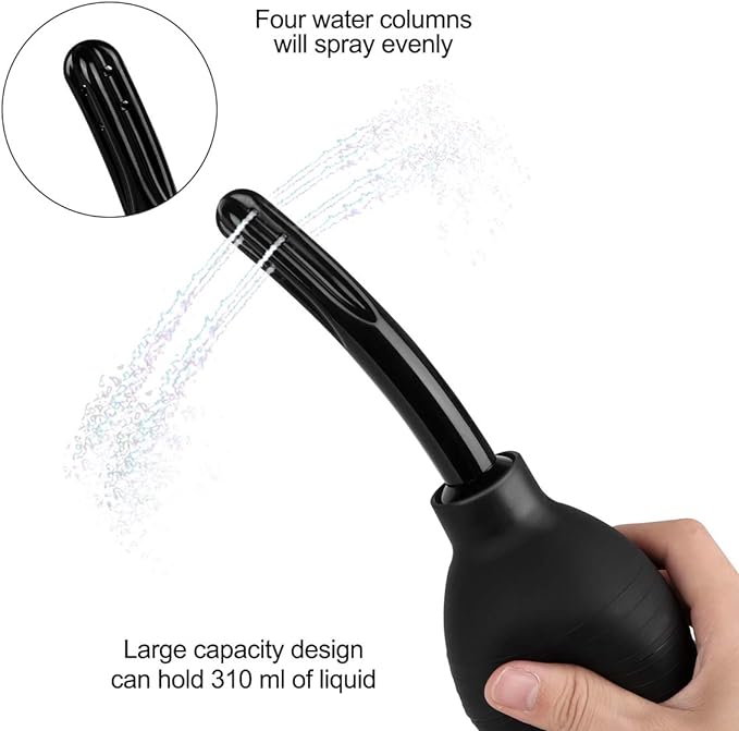 RANEU Enema Bulb Kit with Lube Anal Douche Superior Materials Douche for Men Women