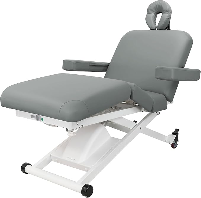 SKINACT Cleo Electric Spa Treatment Table, Facial Massage Bed ADA Compliant (Gray)
