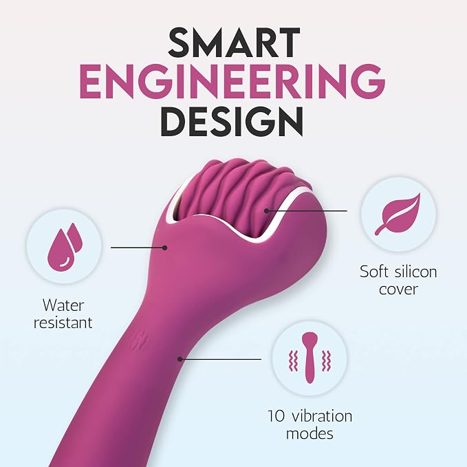 Scar Tissue Massager for Post-Surgery Recovery, Silicone Ice Massage for Post-Surgery Incision Swelling and Soreness, Vibrating Joint Roller for Improved Range of Motion Designed by Physical Therapist
