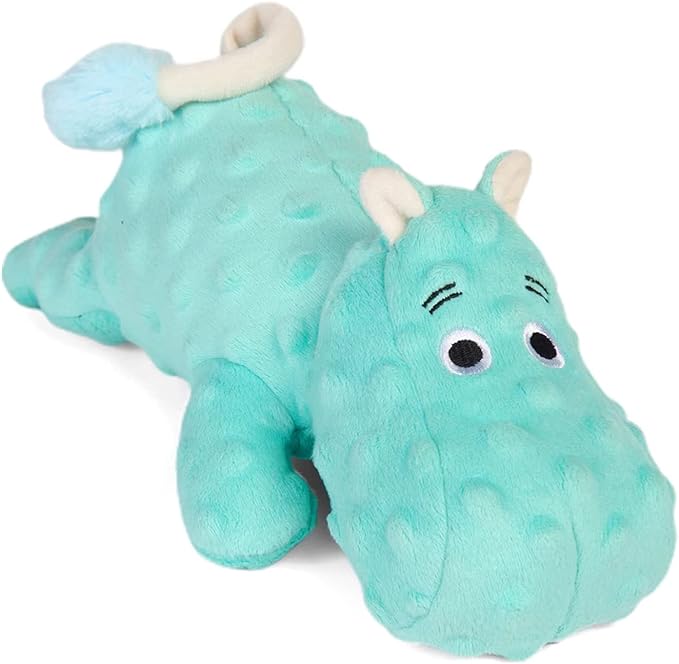 DODODOLA Cute Stuffed Hippo Dog Toys Squeaky with Crinkle Paper for Small, Medium Dogs