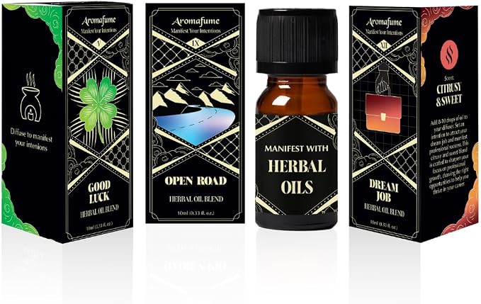 Good Luck, Open Road & Dream Job Oils | 3 x 10 ml | Ideal for Removing Blocks, Creating Opportunities etc | Manifestation & Mindfulness