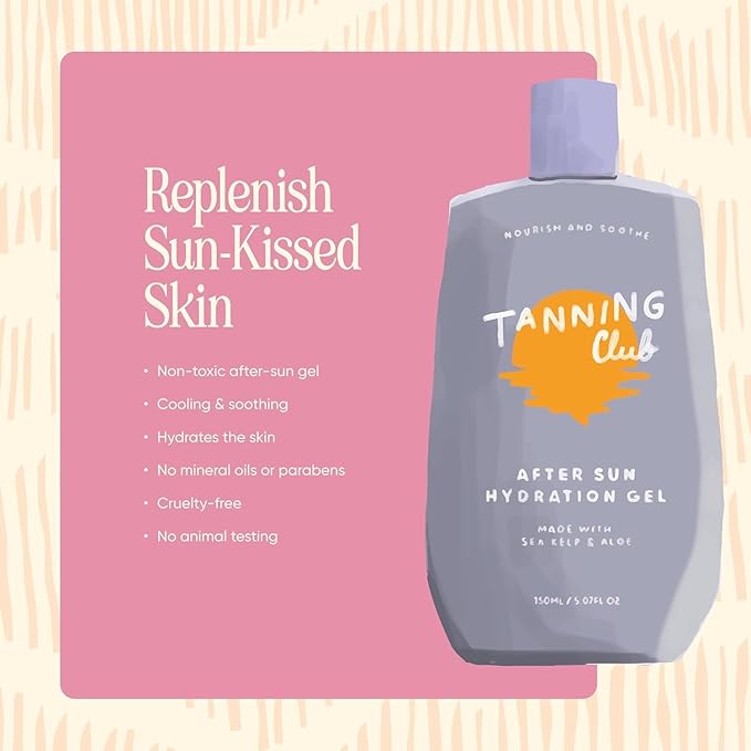 Tanning Club Daily Sun Defense Duo – Everyday Sunscreen SPF 30 (Water & Sweat Resistant, 80 Minutes) & Cooling Hydration Gel with Aloe and Sea Kelp – Pre & Post Sun Care Set for Balanced Hydration