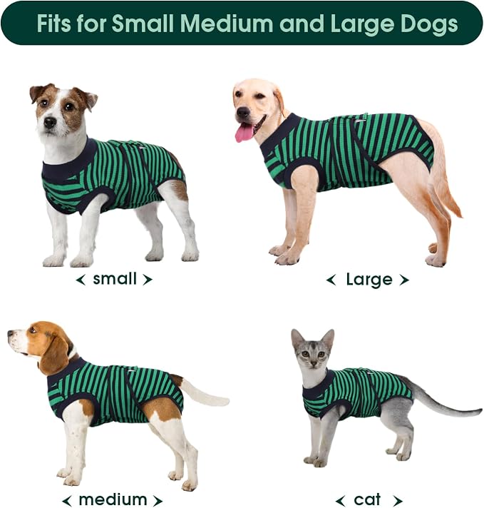Kuoser Recovery Suit for Dogs Cats, Soft Dog Surgery Suit Female Male Spay | Professional Dog Onesie for Surgery, Substitute E-Collar & Cone, Prevent Licking Dog surgical suit Pet Neuter Suit