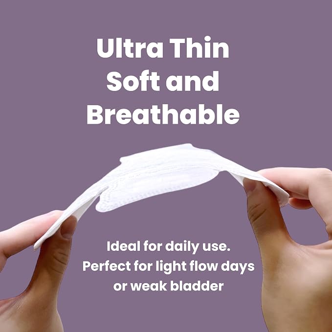 uNeat Panty Liners for Women and Girls, Pantiliners with Wings, Light Periods and Leaks, Ultra Thin Mini Sanitary Pads for Teens and Tweens,120 Count