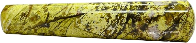 Amazing Gemstone Green Opal Crystal Wand Massage Stick - Pelvic Wand Gua Sha for Adults - Crystals and Healing Stones Massage Wands for Adults Gifts (Smooth)