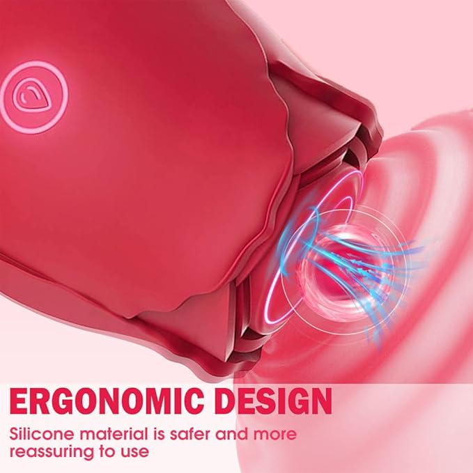Rose Toy Clit Sucker Rose Sex Adult Toy Vibrator for Women Dildo Handheld Tool as Gift D-08