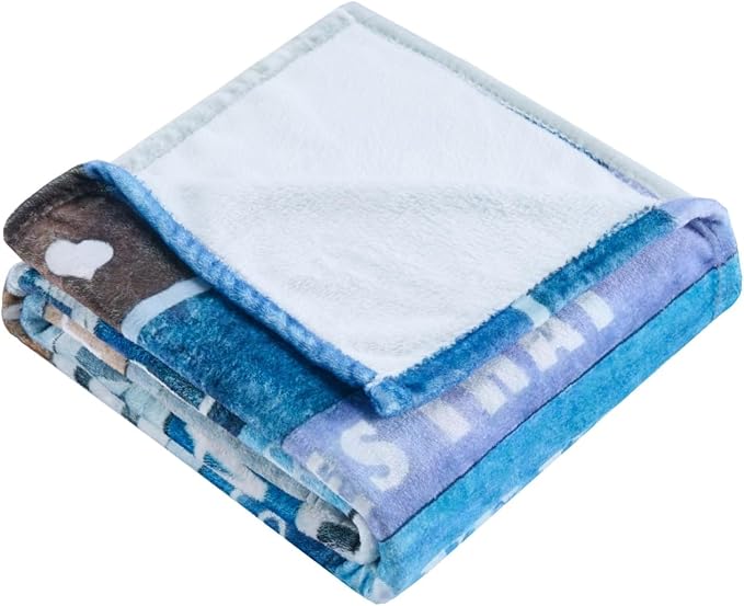 Blue Mother’s Day Blanket Gift for Mom – Soft Cozy Fleece Throw, Warm Inspirational Blanket for Mother, Birthday Gifts for Mom from Daughter & Son, Holiday, 50x60 inch