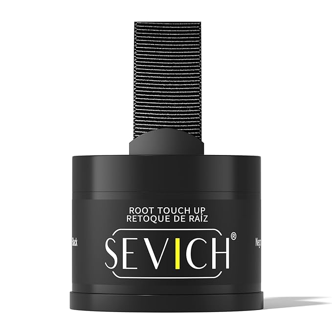 Sevich Hairline Powder - Root Touch Up Instantly Hair Color for Thinning Gray Coverage - Bald Spot Concealing Hair Powder for Women & Men - 48Hour Waterproof & Sweatproof - Med Brown