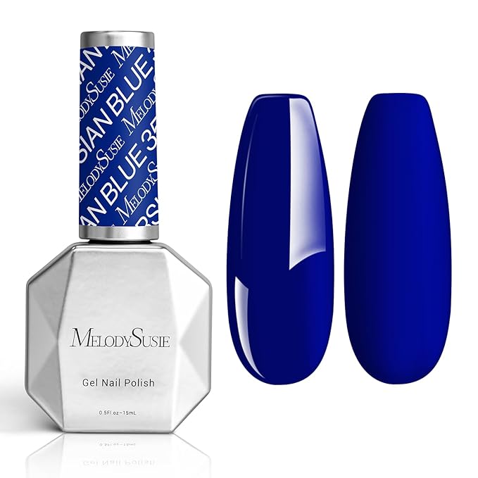 MelodySusie Thick Persian Blue Gel Nail Polish,0.5fl oz Soak Off UV LED Sapphire Blue Gel Polish Christmas Gift for Women Nail Art Manicure Salon DIY Nail Design Decoration at Home-359