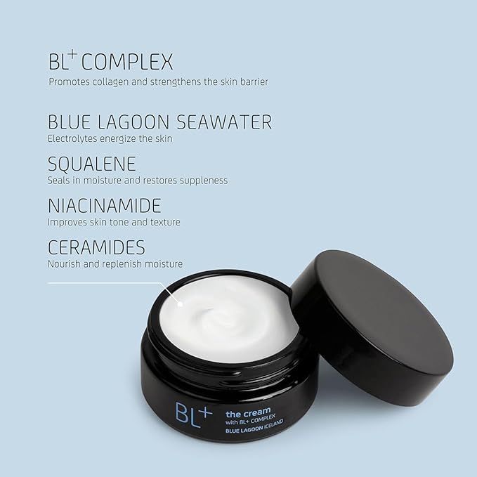 Blue Lagoon - BL+ The Cream Whipped Facial Moisturizer | Sustainable, Bioactive Luxury Skincare (Full Size, 1.7 oz | 50 ml)