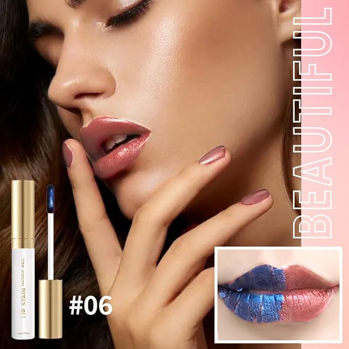 Lip Stain Peel Off – Wipe-Off Lip Stain Tattoo | Long Lasting Waterproof Lip Tint, High-Pigment Matte Lip Color, Smudge & Transfer Proof Lip Stains Masque, Kiss-Proof All-Day Lip Makeup 06#