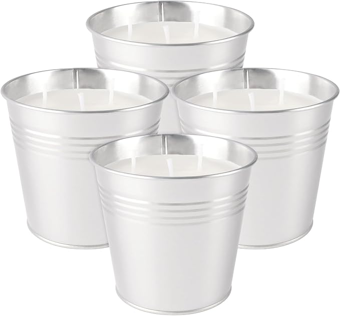 Large Citronella Candles Outdoor-4x150z3-Wick Bucket Candle for Home Patio Candleup to 240 Hours, Summer Camping HugeCandle