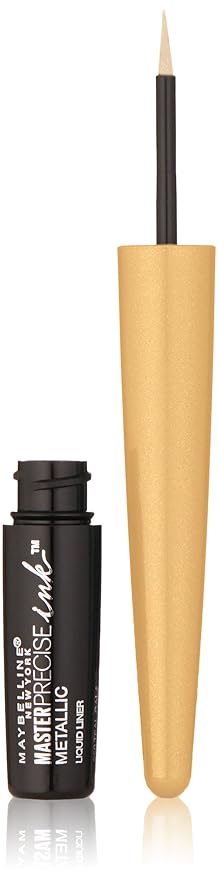Maybelline New York Master Precise Ink Metallic Liquid Liner, Solar Gold, 0.06 Fluid Ounce
