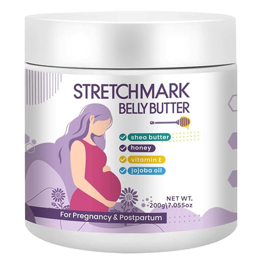 Stretch Mark Belly Butter-Packed with Vitamin E, Coconut Oil, and Sunflower Seed Oil to Protect, Soothe, and Rejuvenate Skin - Safe for Pregnancy and Nursing-Repair Stretch Marks and Scars.7.055oz