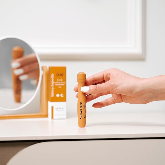 Under Eye Roll-On with Caffeine & Q10, Cooling Roller, Energizing Serum for Dark Circles & Under Eye Dark Spots, Puffiness Bags, Fine Lines & Wrinkles, Deep Hydration Activator.