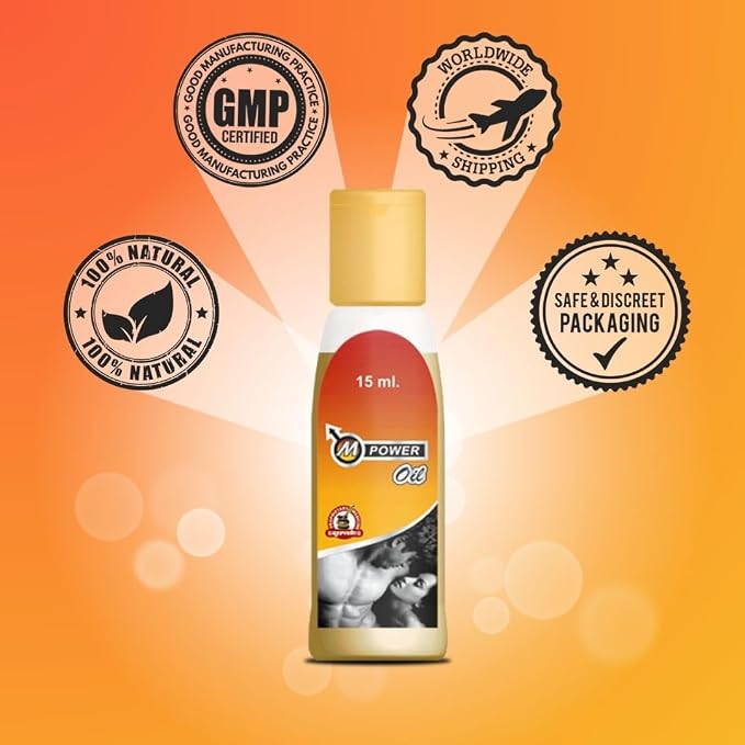 King Saffron M Power Oil, 3 Pack of 15 ml (45 ml Total), for Men | Massage Oil