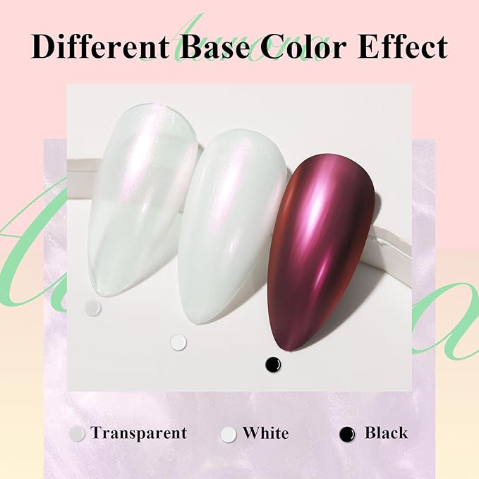Nail Polish Quick Dry, Aurora Mermaid Effect, Air Dry Shimmer Pearl Nail Polish 12ML Nail Lacquer for Nail Art Fast Dry Fingernail Polish 1PC
