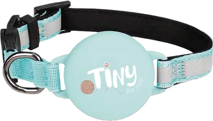 Cat Collar with Airtag Holder, Snag Proof Breakaway, Luminous & Reflective Pattern, Waterproof, for Boy Girl Cats Kittens.