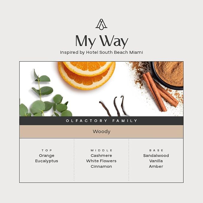 AromaPlan Hotel Scent Diffuser Oil My Way, 15 mL(0.5 Fl.oz)- Luxury Hotel Fragrance in Dropper Bottle for Aromatherapy -Hotel Essential Oil Fragrance Scent Diffuser Oil, USA Made